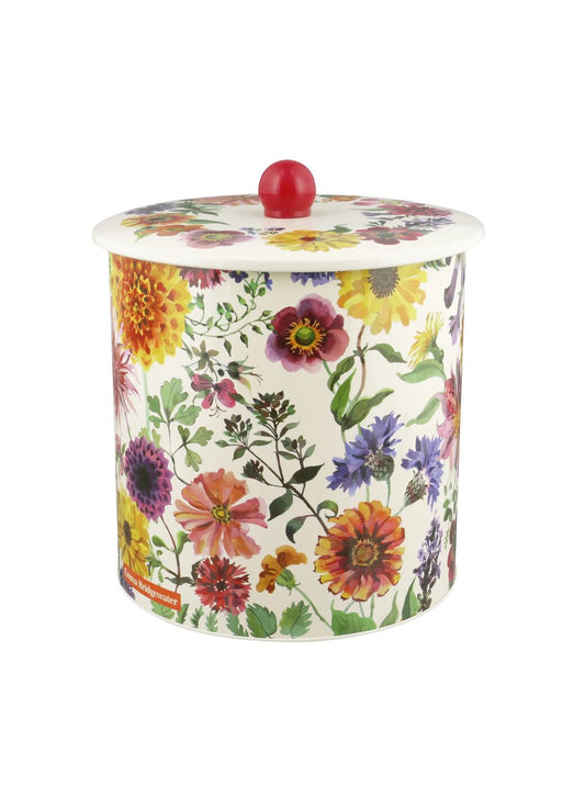 Garden Flowers Biscuit Barrel