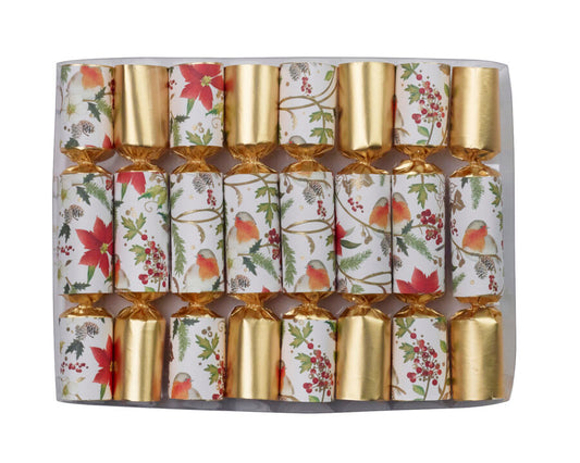 Gold Floral Robin Crackers