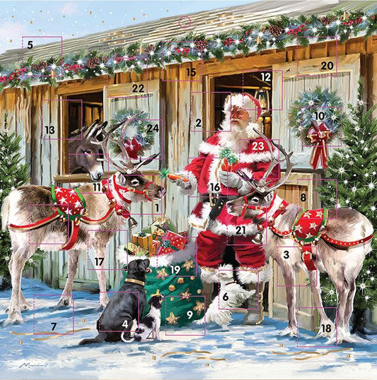 ADVENT CALENDAR/SANTA AND STABLES