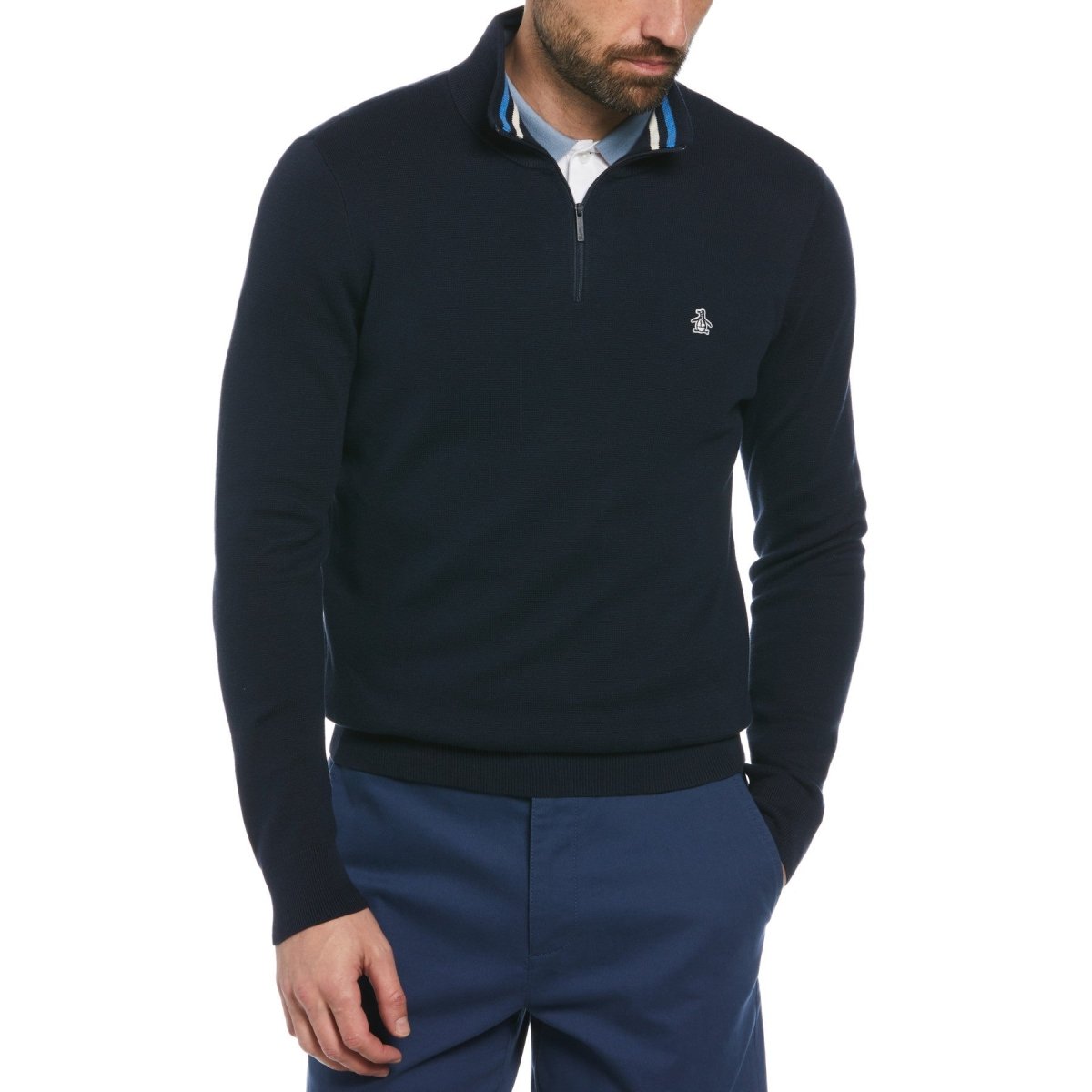 1/4 Zip Tipped Jumper - RUTHERFORD & Co