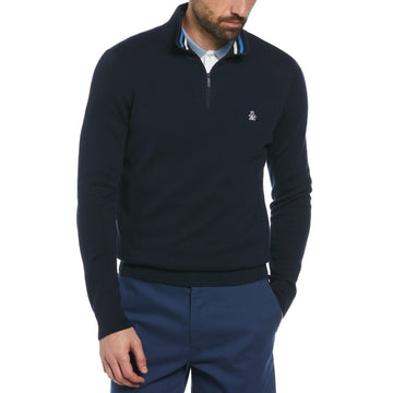 1/4 Zip Tipped Jumper - RUTHERFORD & Co