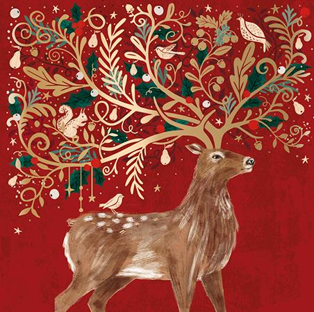 Christmas Card Pack PACK/ORNATE STAG