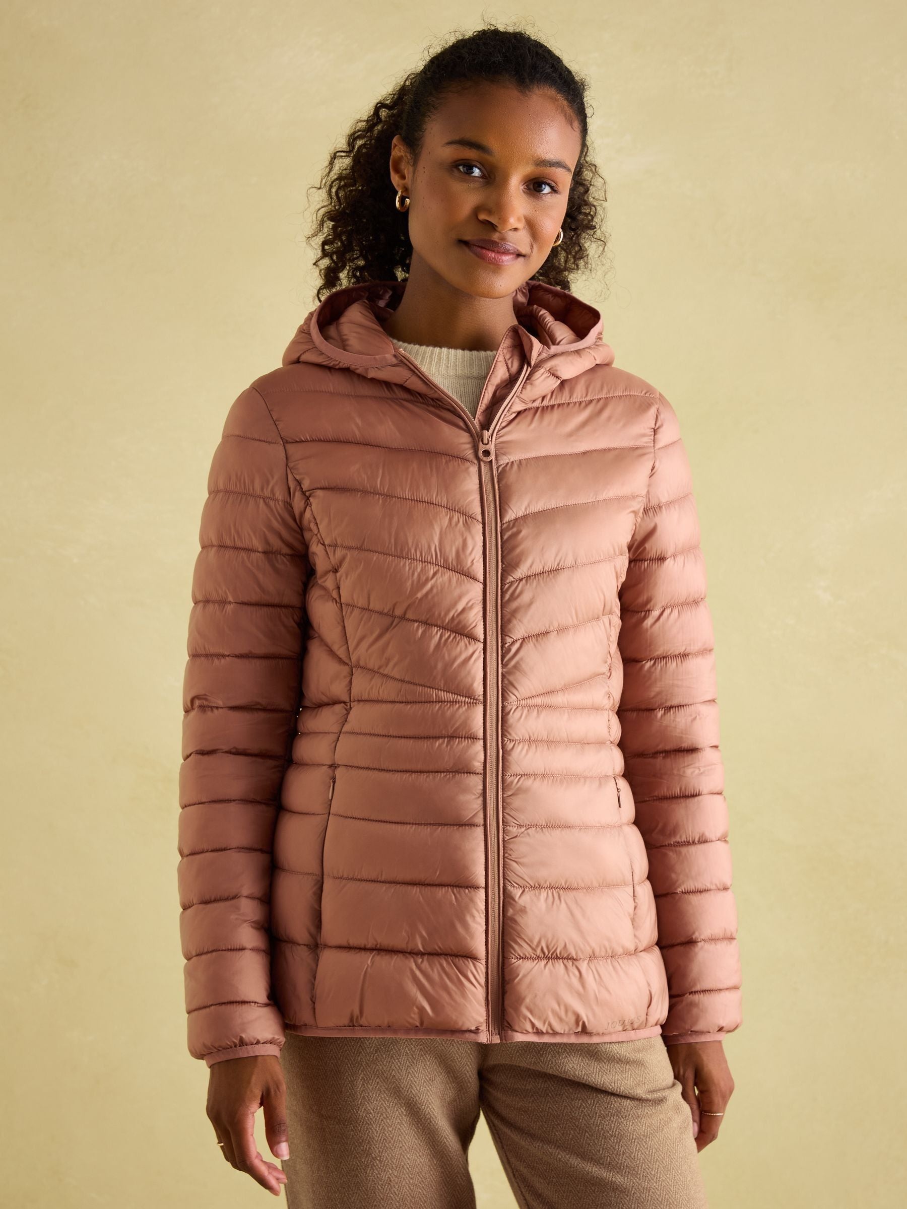 Kenley Pink Showerproof Padded Coat with Hood RUTHERFORD Co