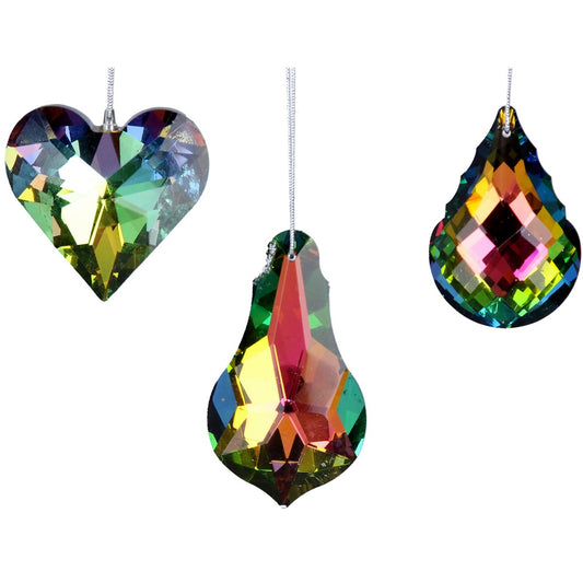 Peacock Crystal Shape Decoration