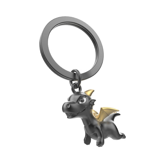 Dragon w Golden Wings Keyring
