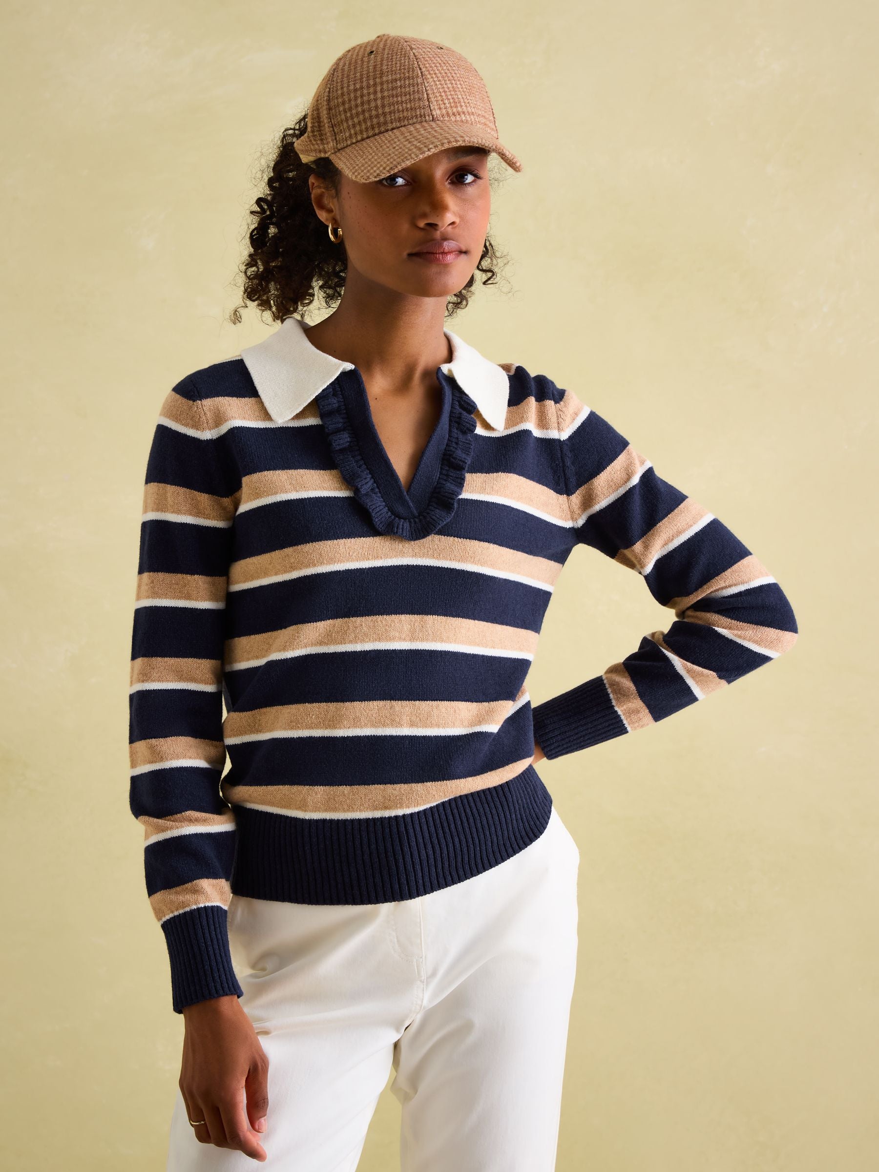 Navy striped jumper womens best sale