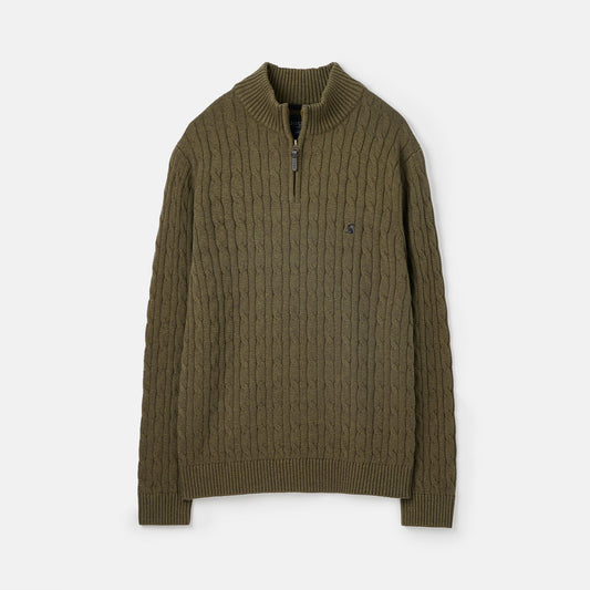 Cable Knit Quarter Zip Jumper