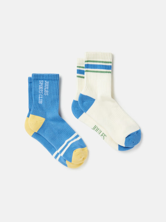 Boys' Volley Blue Pack Of Two Tennis Socks
