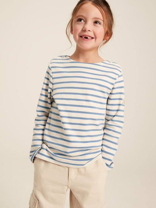 Harbour Blue Striped Long Sleeve Jersey Top