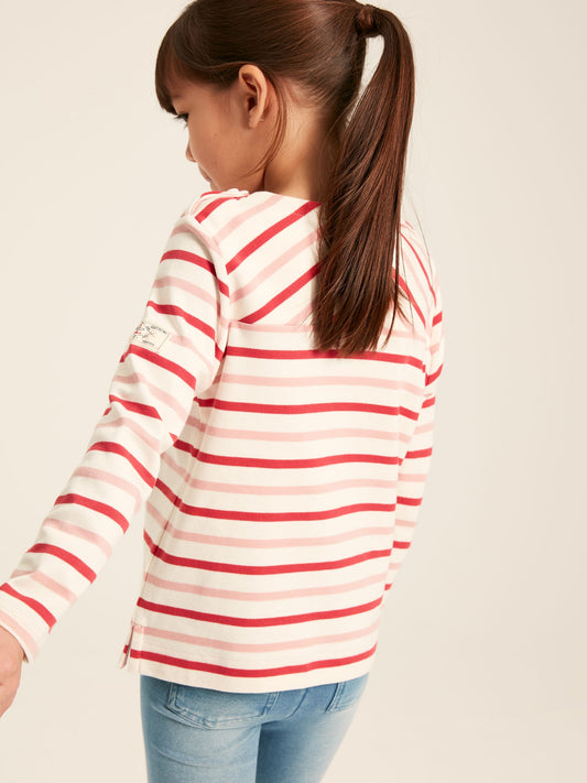 Harbour Pink Striped Long Sleeve Jersey Top