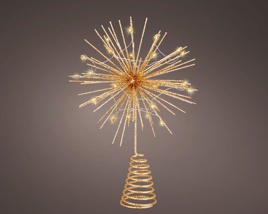 Micro LED Treetopper Starburst Steady Battery Operated Indoor - Gold Classic