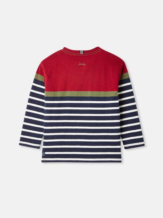 Navy Striped Long Sleeve Top