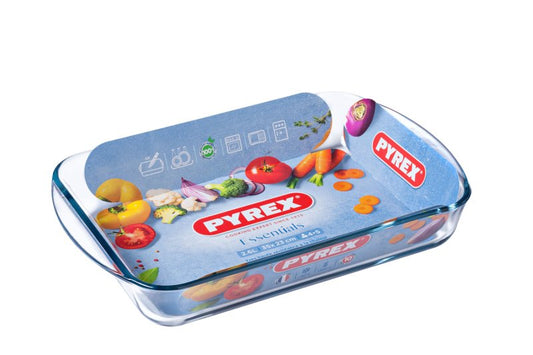 Pyrex Classic Glass Rectangular Roaster High Resistance, 35x21cm
