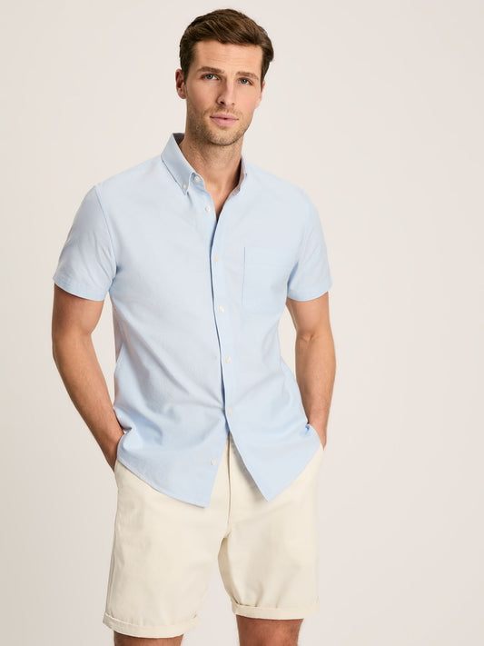 Oxford Blue Classic Fit Short Sleeve Shirt