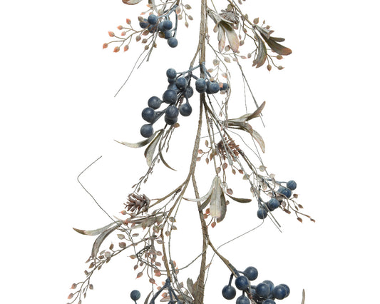 Garland - Foam Artificial Pinecones - Blue colours
