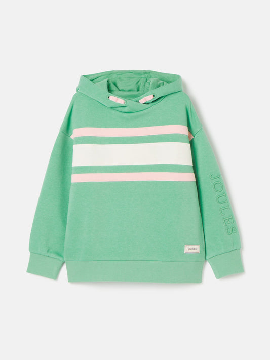 Haley Green Colourblock Hooded Sweatshirt