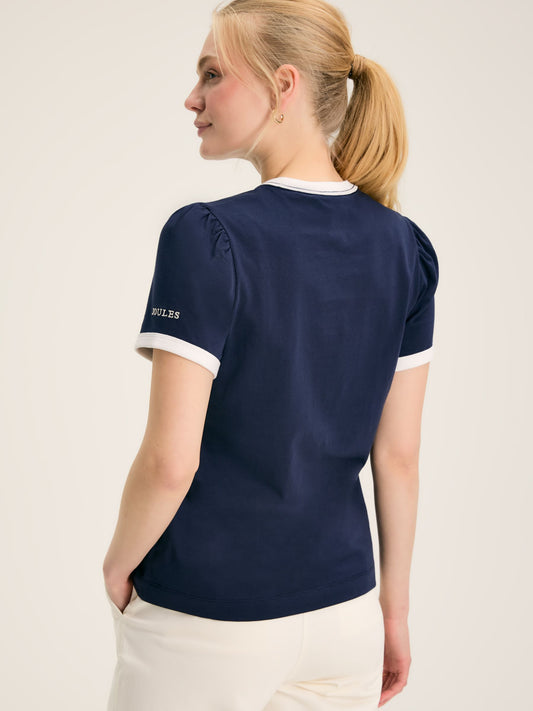 Erin Navy Blue Short Sleeve T-Shirt
