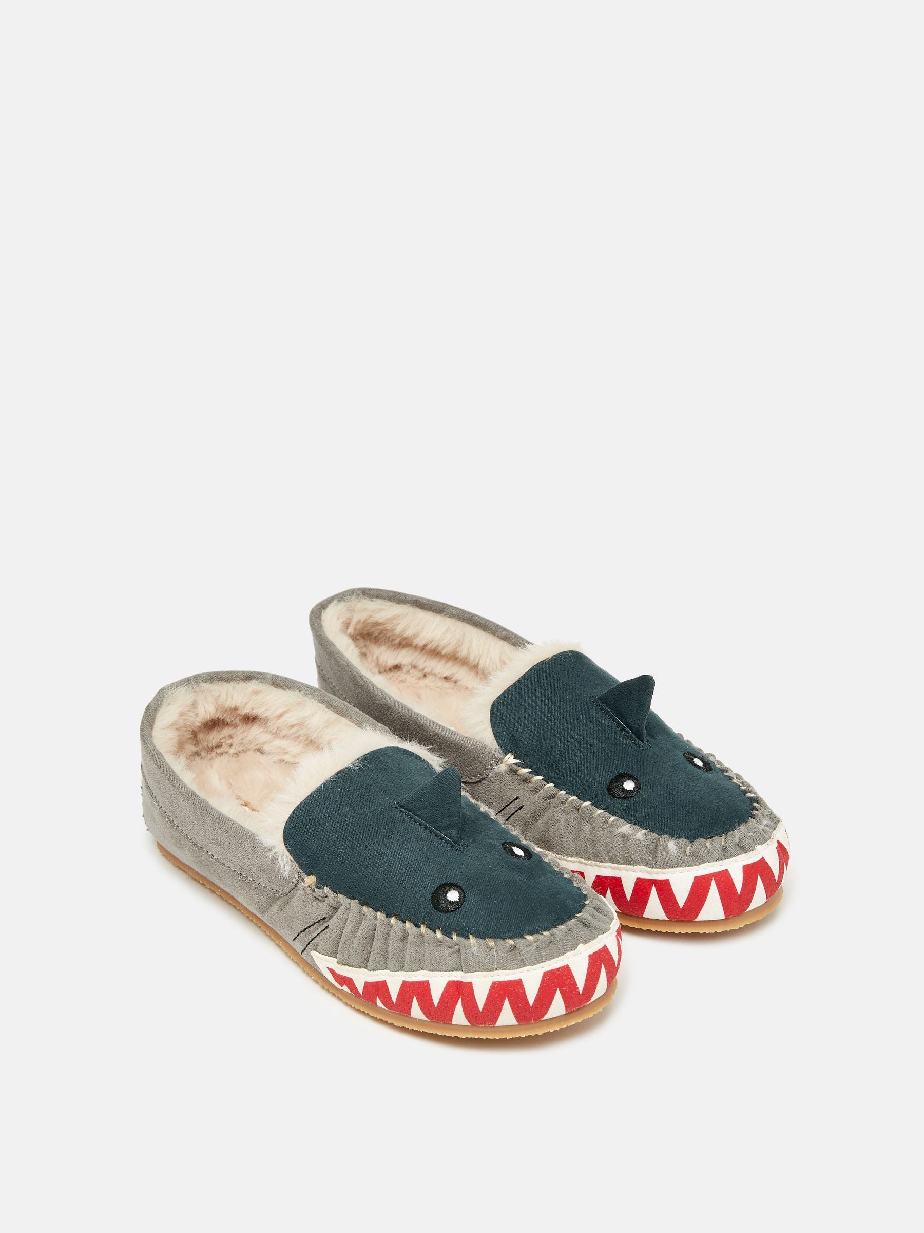 Navy moccasin slippers online