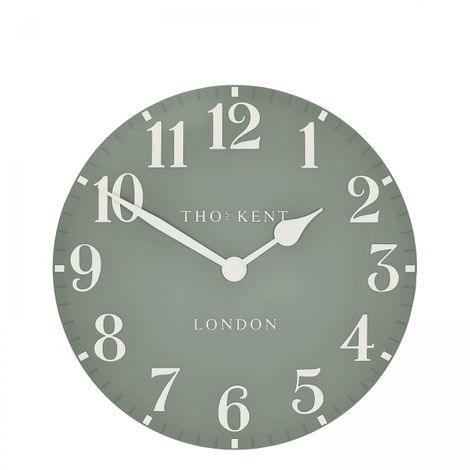 Arabic Wall Clock - Seagrass - 12" - RUTHERFORD & Co