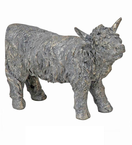 STONE COLOURED HIGHLAND COW