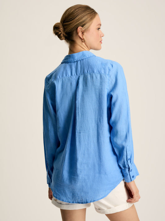Selene Blue 100% Linen Shirt