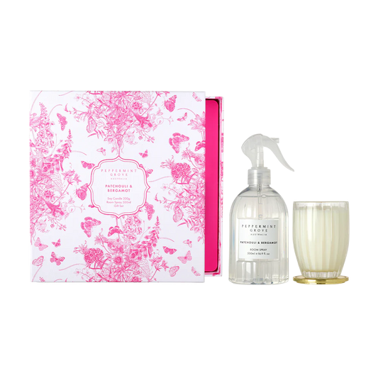 Patchouli & Bergamot Candle & Room Spray Gift Set