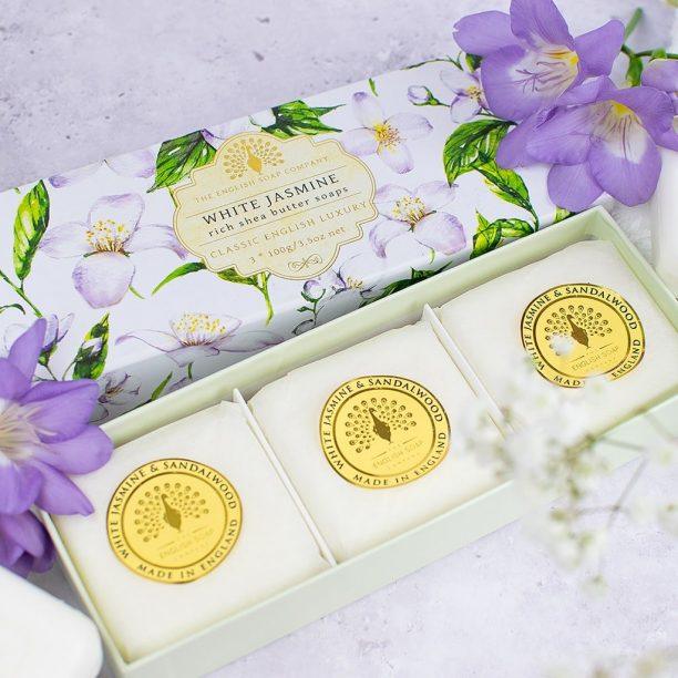 White Jasmine Triple Soap Gift Box - RUTHERFORD & Co
