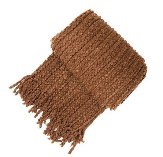 Malini Brixton Chocolate Throw - RUTHERFORD & Co
