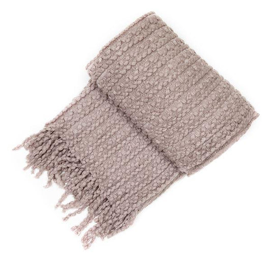Malini Brixton Taupe Throw - RUTHERFORD & Co