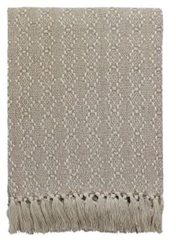 Malini Niverna Taupe Throw - RUTHERFORD & Co