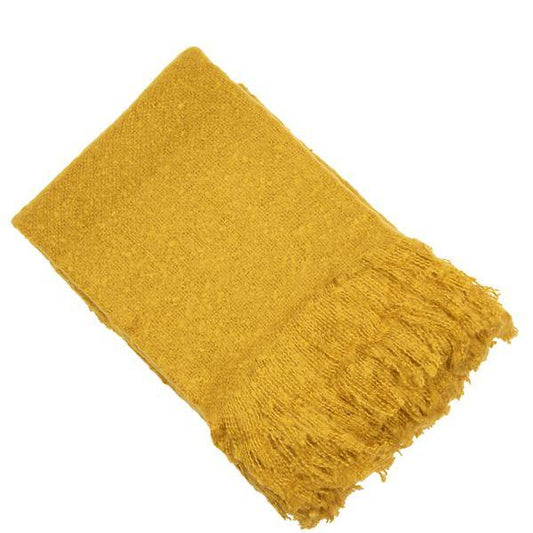 Malini Serena Mustard Throw - RUTHERFORD & Co