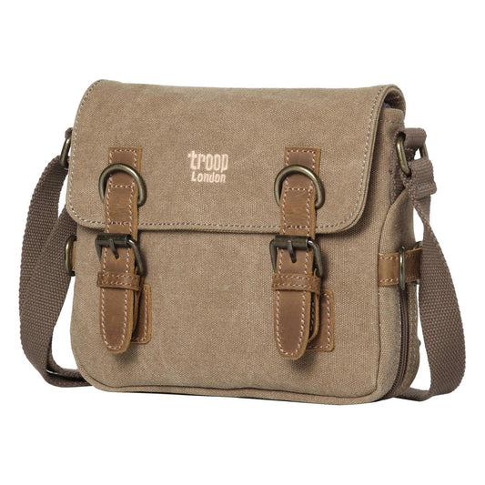 CLASSIC CANVAS ACROSS BODY BAG TRAVEL BAG - BROWN - RUTHERFORD & Co
