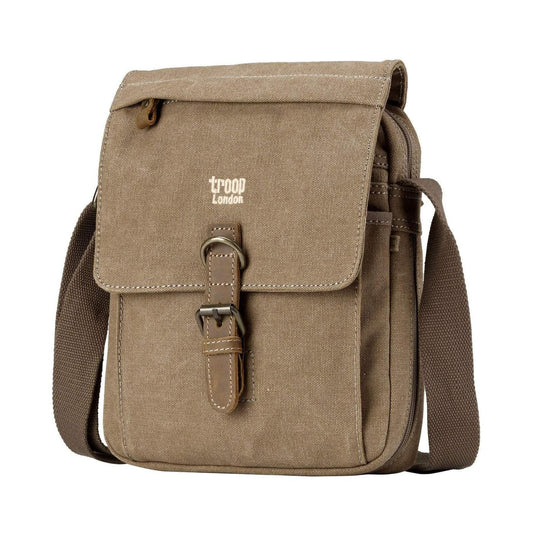 CLASSIC CANVAS ACROSS BODY BAG - TRP0211 - BROWN - RUTHERFORD & Co