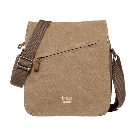 CLASSIC CANVAS ACROSS BODY BAG - TRP0238 - BROWN - RUTHERFORD & Co