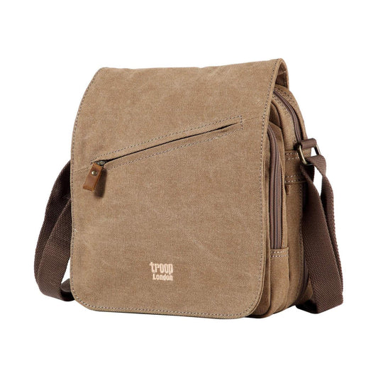 CLASSIC CANVAS ACROSS BODY BAG - TRP0238 - BROWN - RUTHERFORD & Co