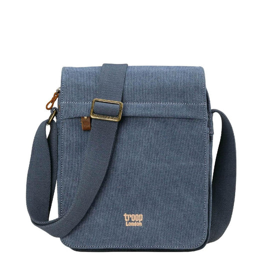 CLASSIC CANVAS ACROSS BODY BAG - TRP0242 - BLUE - RUTHERFORD & Co