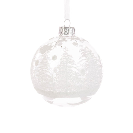 GLASS ABRI BAUBLE 8CM