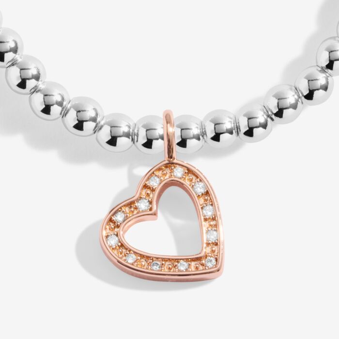 A Little 'Happy Birthday Beautiful' Bracelet in Silver and Rose Gold Plating - RUTHERFORD & Co