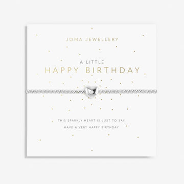 A Little 'Happy Birthday' Crystal Bracelet in Silver Plating - RUTHERFORD & Co