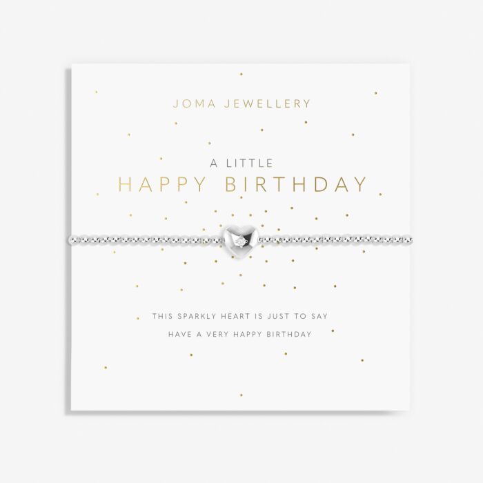 A Little 'Happy Birthday' Crystal Bracelet in Silver Plating - RUTHERFORD & Co