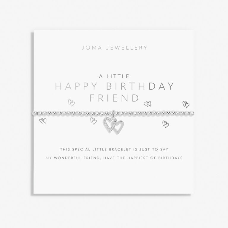 A Little 'Happy Birthday Friend' Bracelet In Silver Plating - RUTHERFORD & Co