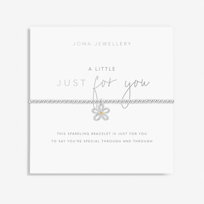 A Little 'Just For You' Flower Bracelet in Silver Plating - RUTHERFORD & Co