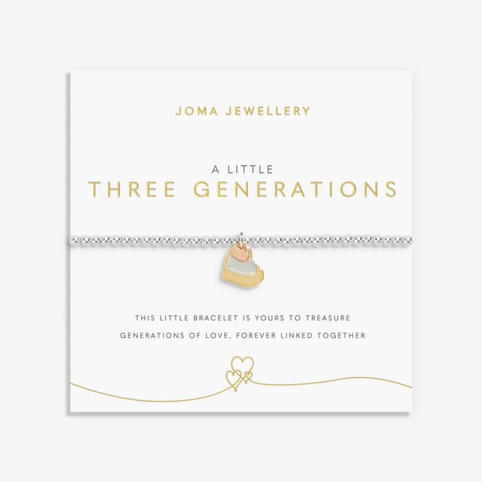 A Little 'Three Generations' Bracelet in Silver, Gold, and Rose Gold Plating - RUTHERFORD & Co