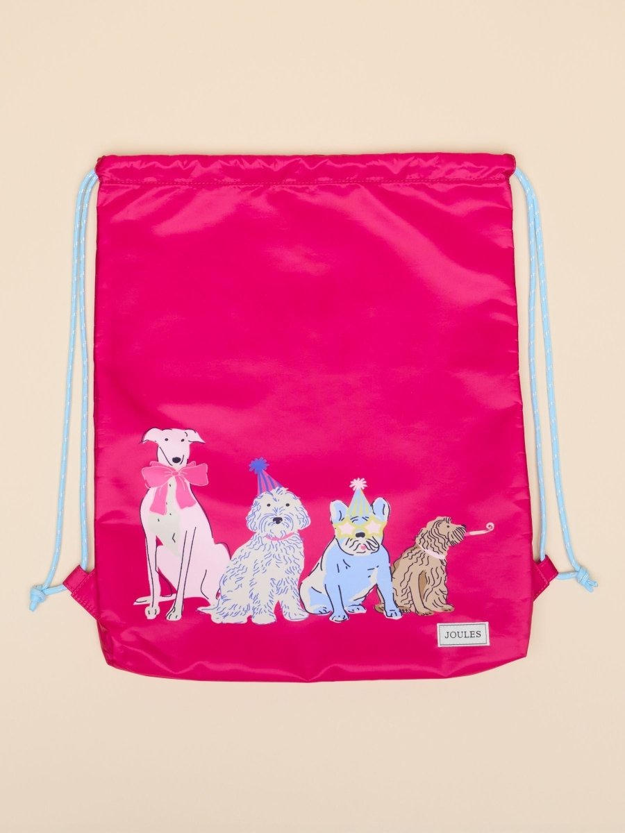 Adventurer Pink Dog Drawstring Bag - RUTHERFORD & Co