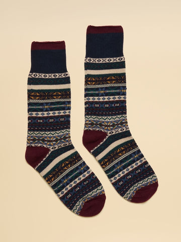 Alby Multi Fair Isle Socks - RUTHERFORD & Co