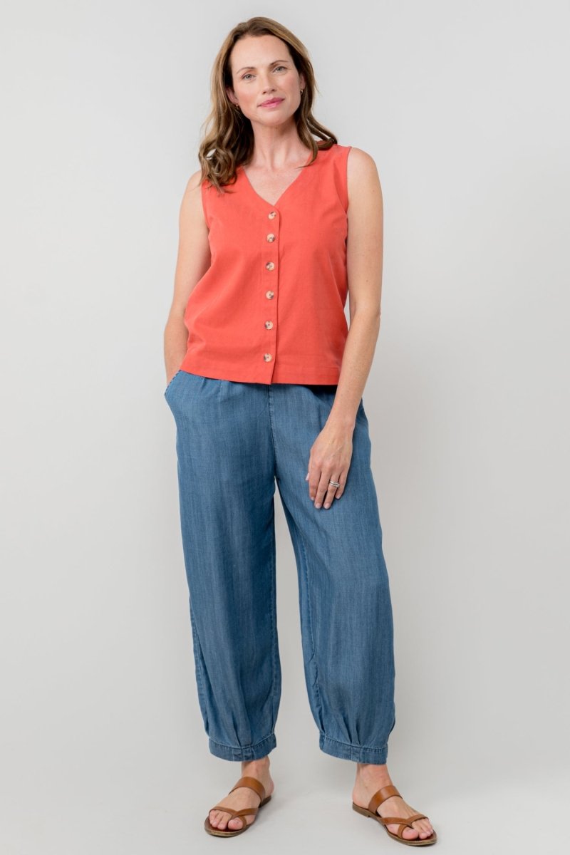 Allium Tencel Cotton Vest - RUTHERFORD & Co