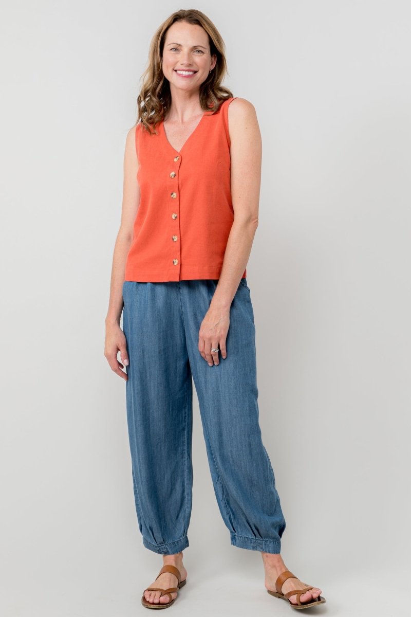 Allium Tencel Cotton Vest - RUTHERFORD & Co