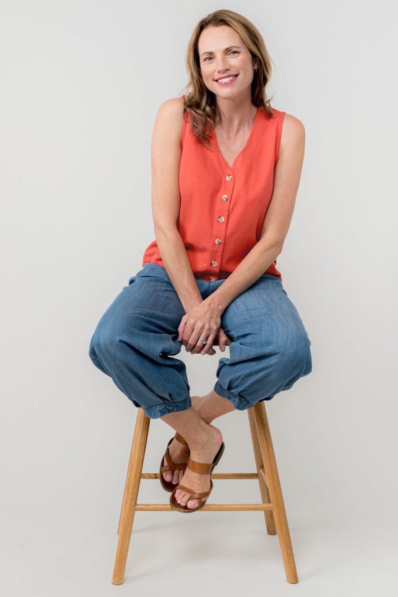 Allium Tencel Cotton Vest - RUTHERFORD & Co