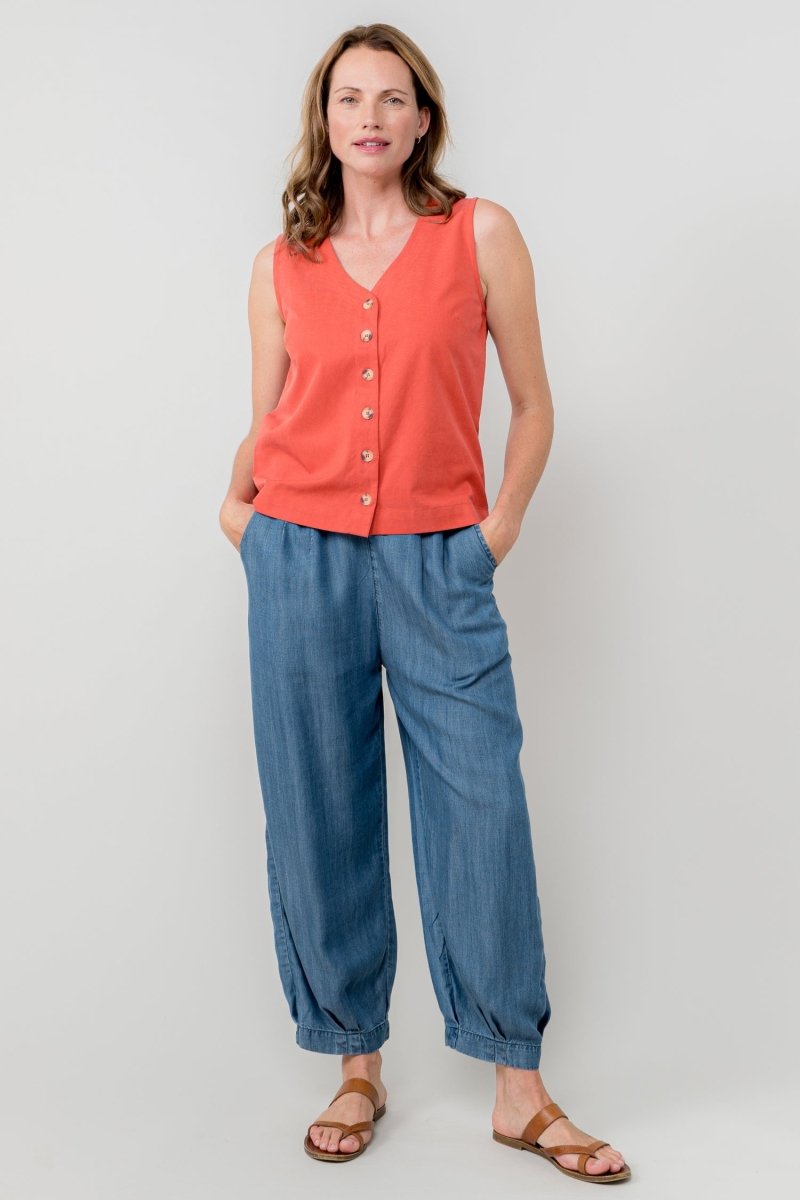 Allium Tencel Cotton Vest - RUTHERFORD & Co