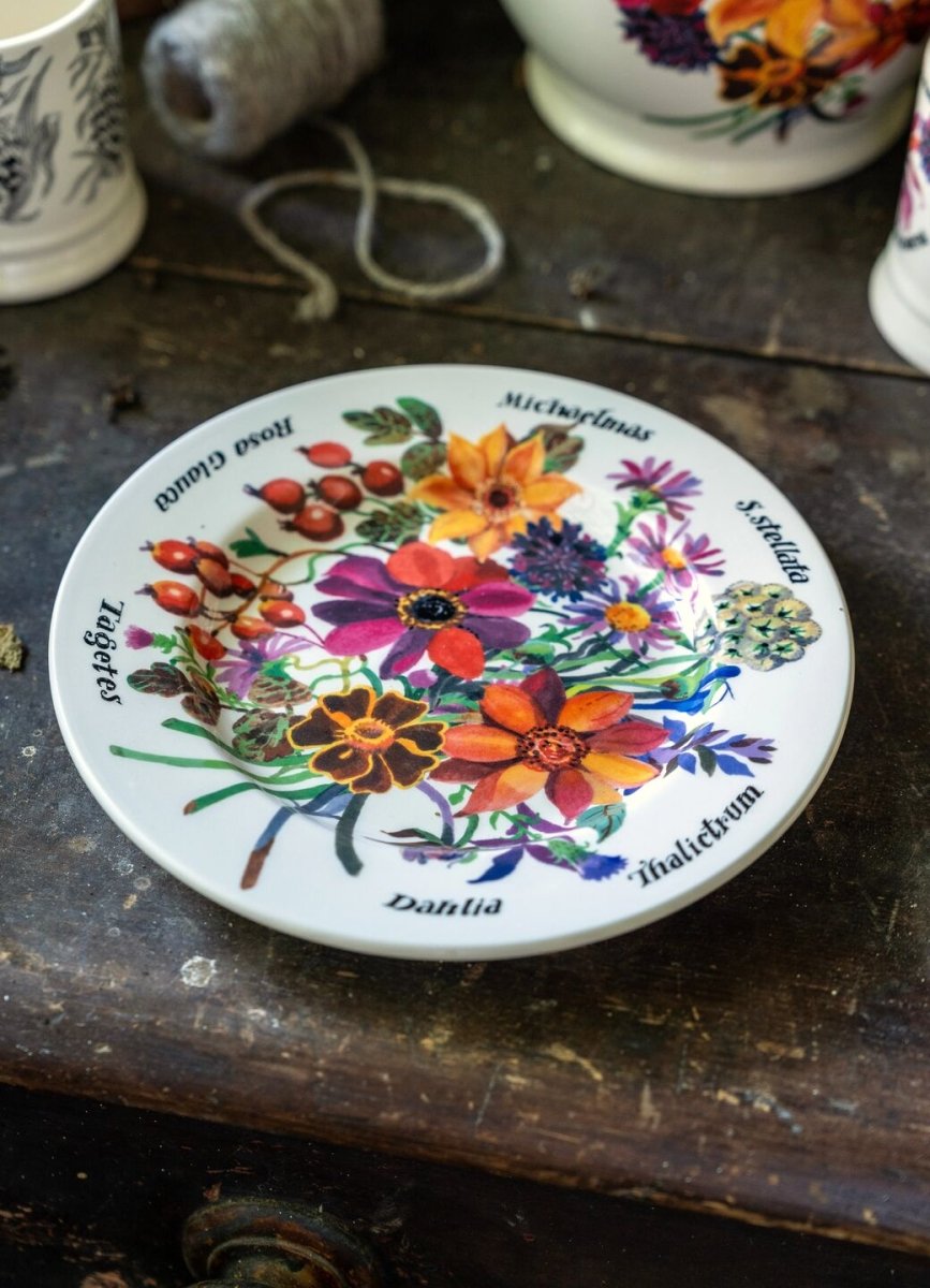 Autumn Flowers Medium Dinner Plate, 8.5 Inch - RUTHERFORD & Co